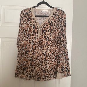 leopard pajama top